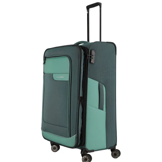 Online Travelite Viia 4 Wheel Trolley L Expandable green