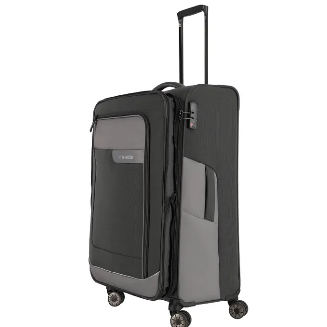 Best Travelite Viia 4 Wheel Trolley L Expandable anthracite