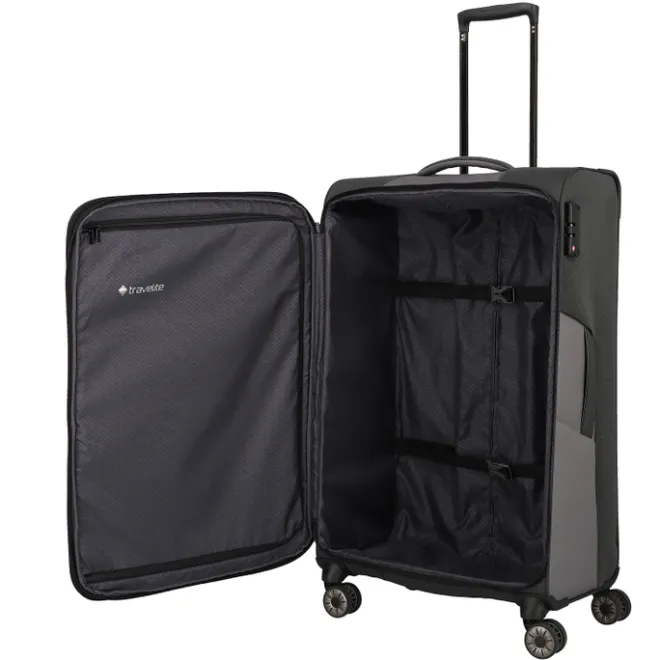 Best Travelite Viia 4 Wheel Trolley L Expandable anthracite