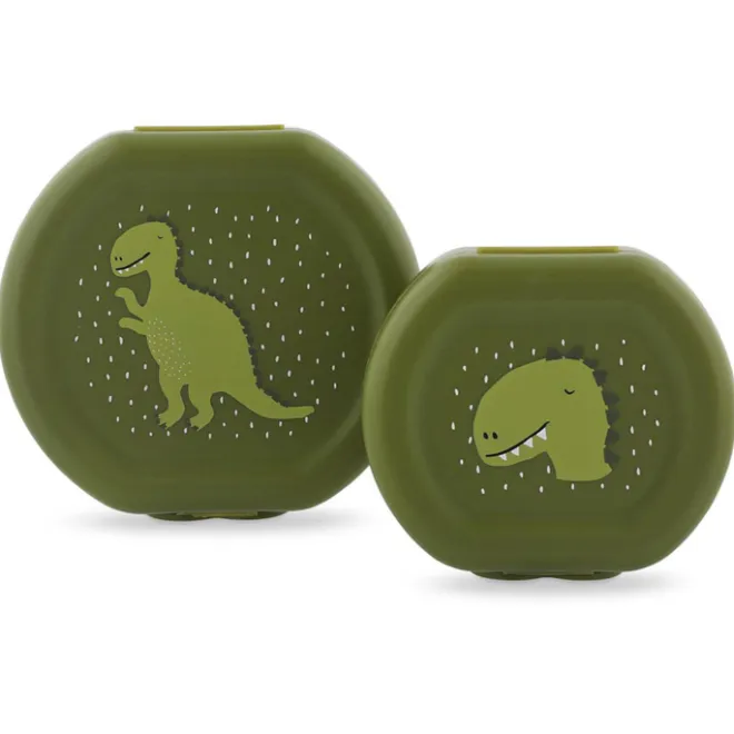 New Trixie Mr. Dino Lunchbox 2pc green