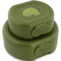 New Trixie Mr. Dino Lunchbox 2pc green