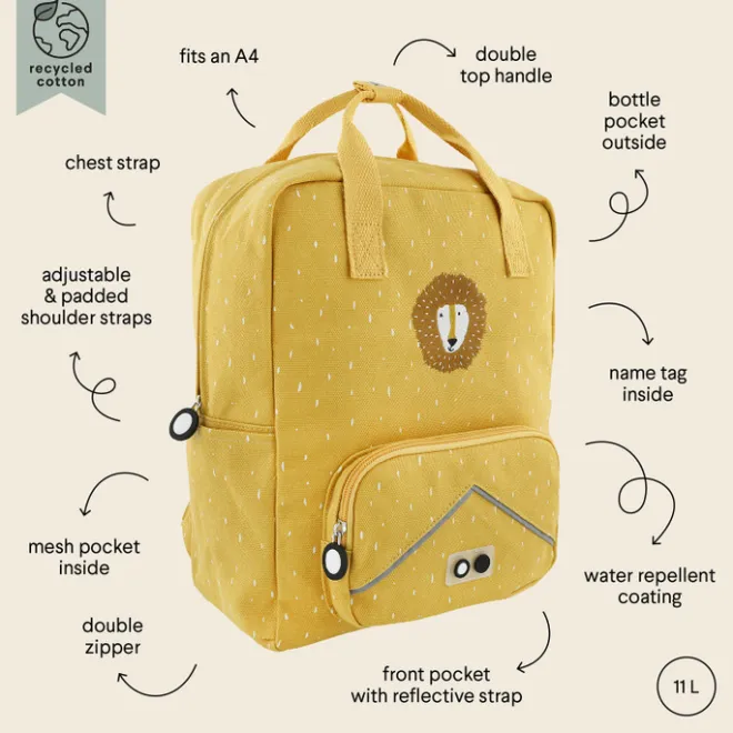 Online Trixie Mr. Lion Large Backpack Yellow