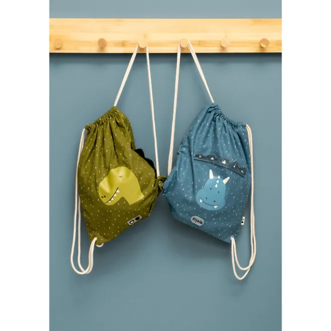 Clearance Trixie Mr. Triceratops Drawstring Bag dark blue