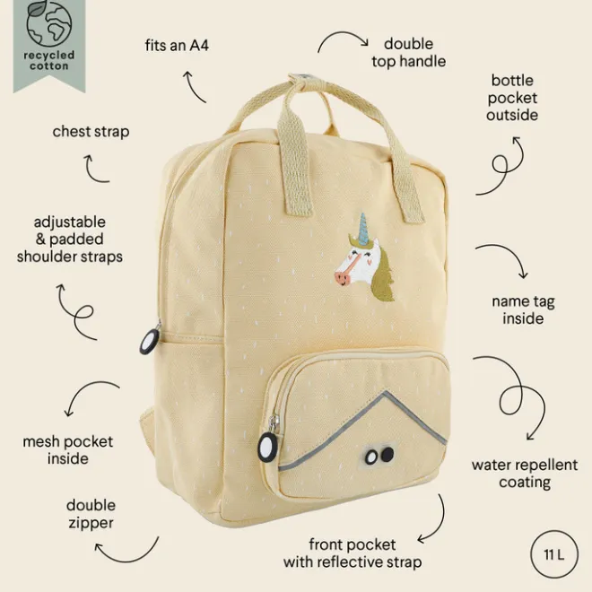 Outlet Trixie Mrs. Unicorn Large Backpack light yellow