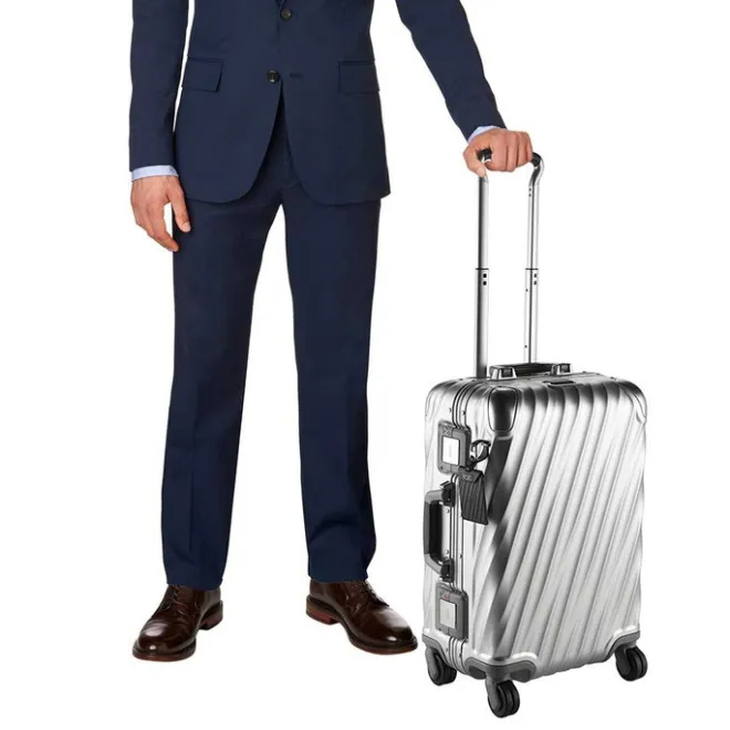 Best Tumi 19 Degree Aluminium International Carry-On silver
