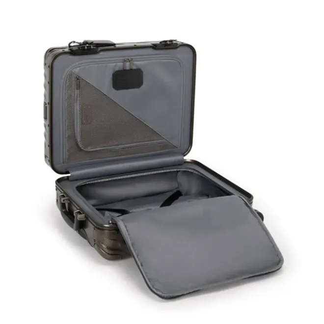 New Tumi 19 Degree Aluminum Continental Carry-On textured gunmetal