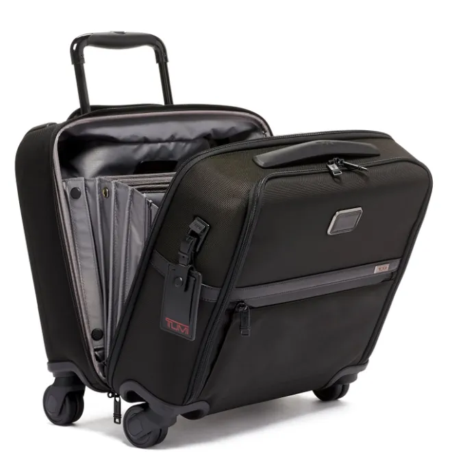 Best Tumi Alpha Compact 4 Wheel Brief black II