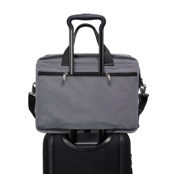 New Tumi Alpha EXP Org Laptop Brief meteor grey