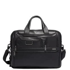 Discount Tumi Alpha Expandable Organizer Laptop Brief Leather black
