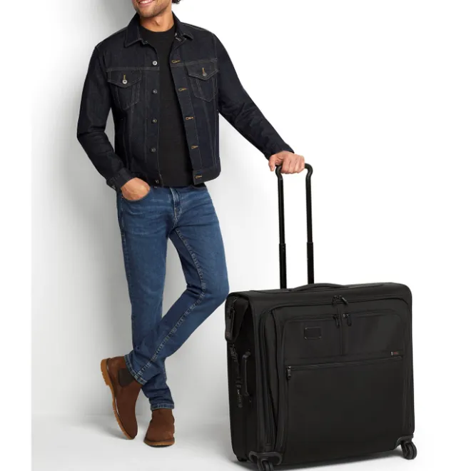 Best Tumi Alpha Extended Trip 4 Wheel Garment Bag black