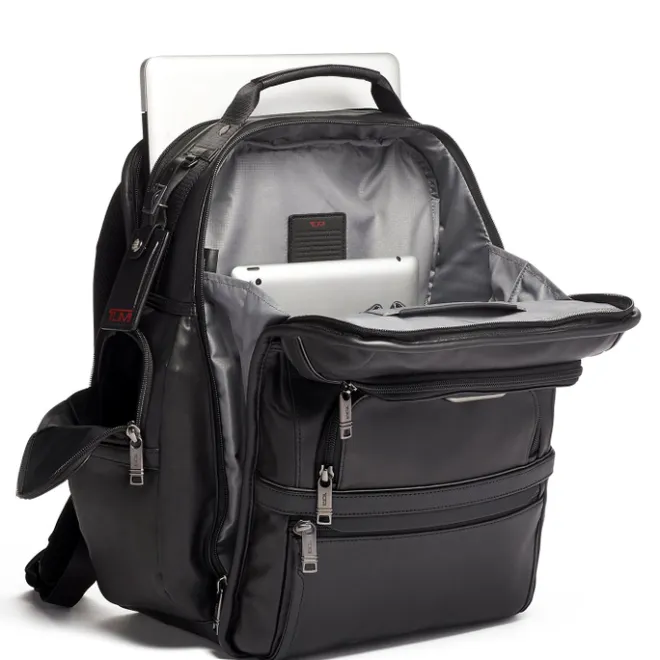 Sale Tumi Alpha Leather Brief Pack Backpack black