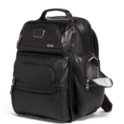 Sale Tumi Alpha Leather Brief Pack Backpack black