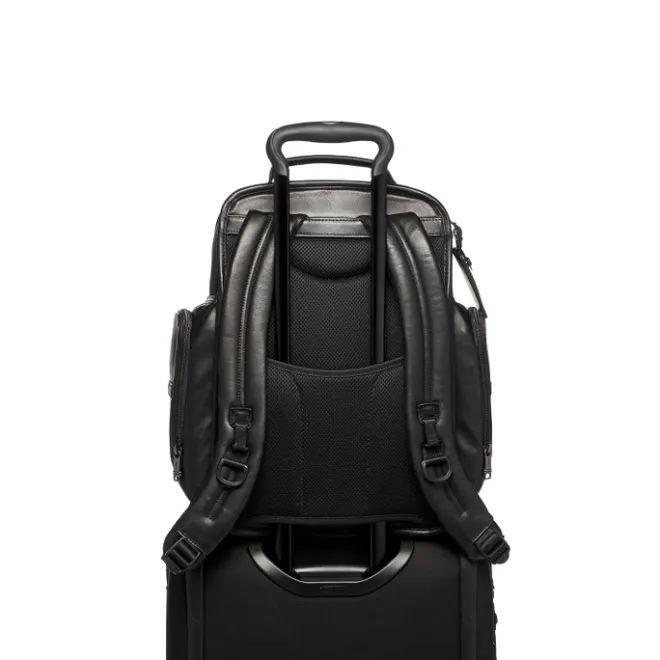 Sale Tumi Alpha Leather Brief Pack Backpack black