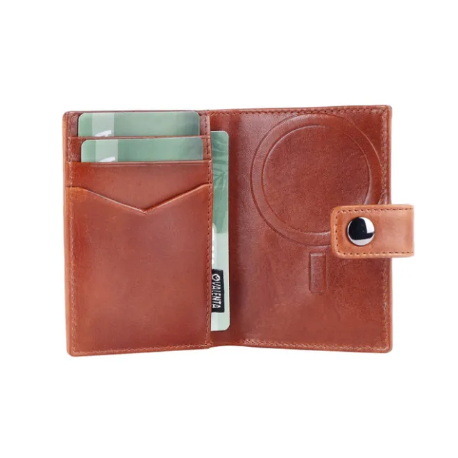 Best Valenta Card Wallet Leather MagSafe Luxe cognac