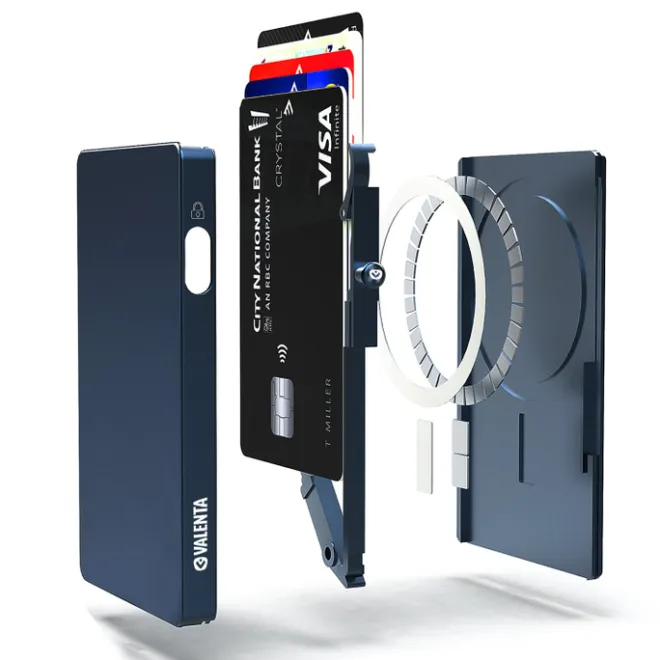 Outlet Valenta Cardprotector Aluminium Magsafe blue titanium