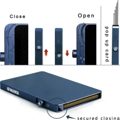 Outlet Valenta Cardprotector Aluminium Magsafe blue titanium