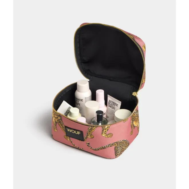 Best Wouf Blush Leopard Vanity Bag multi
