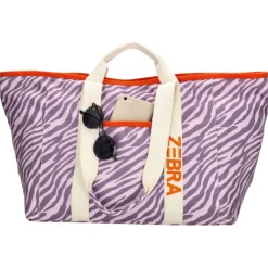Hot Zebra Trends Elise Beachbag lila zebra