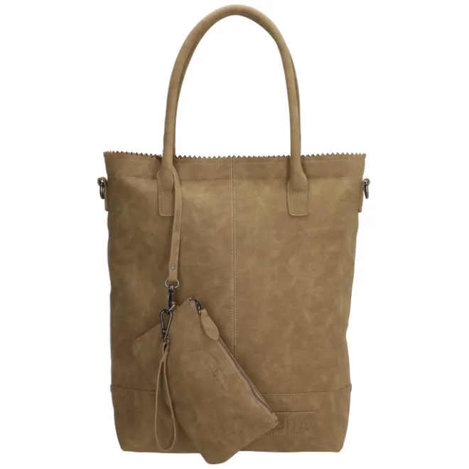 Zebra Trends Kartel Met Rits Shopper olijfgroen